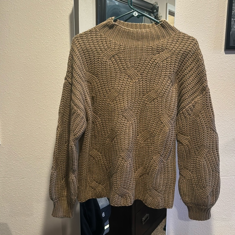 Knit sweater medium brown